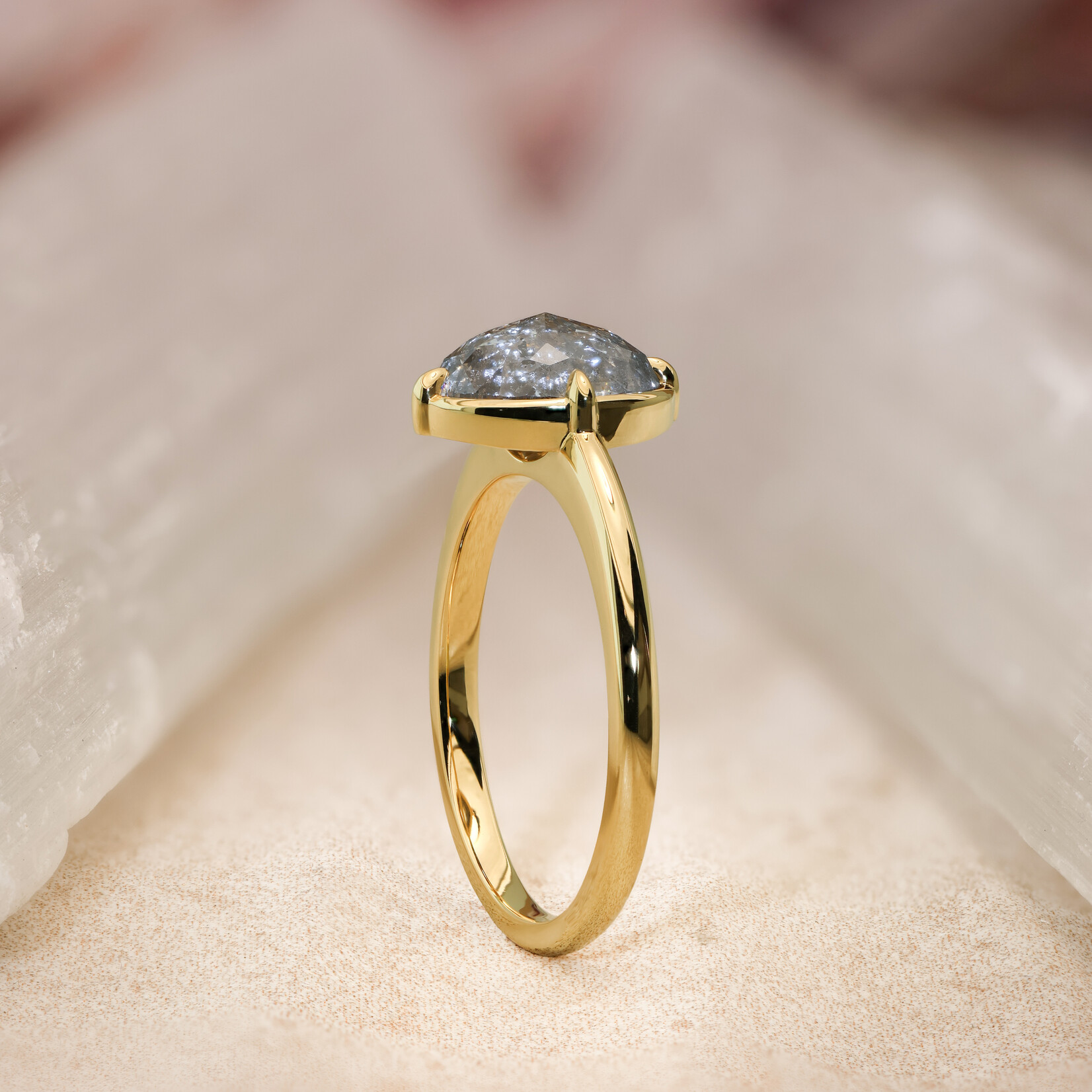 Baxter Moerman Quinn Ring with Salt & Pepper Diamond