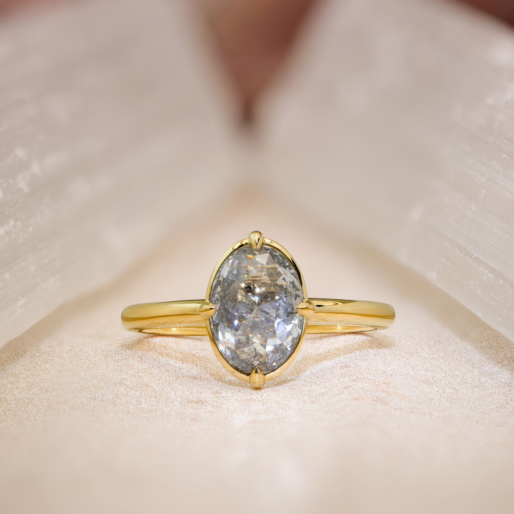 Baxter Moerman Quinn Ring with Salt & Pepper Diamond