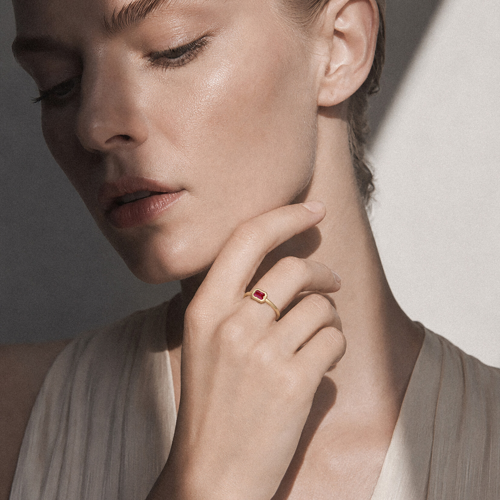 Baxter Moerman Anika Ring with Ruby