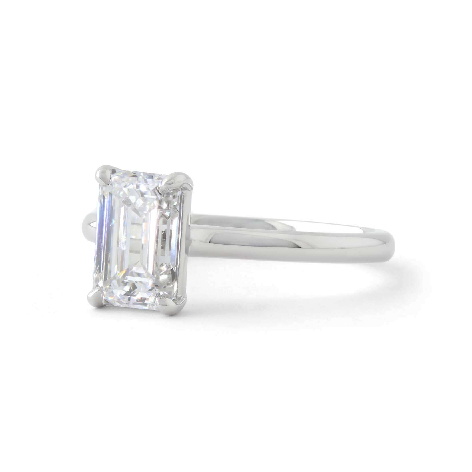 Baxter Moerman Abby Engagement Ring  with Emerald Cut Lab Diamond