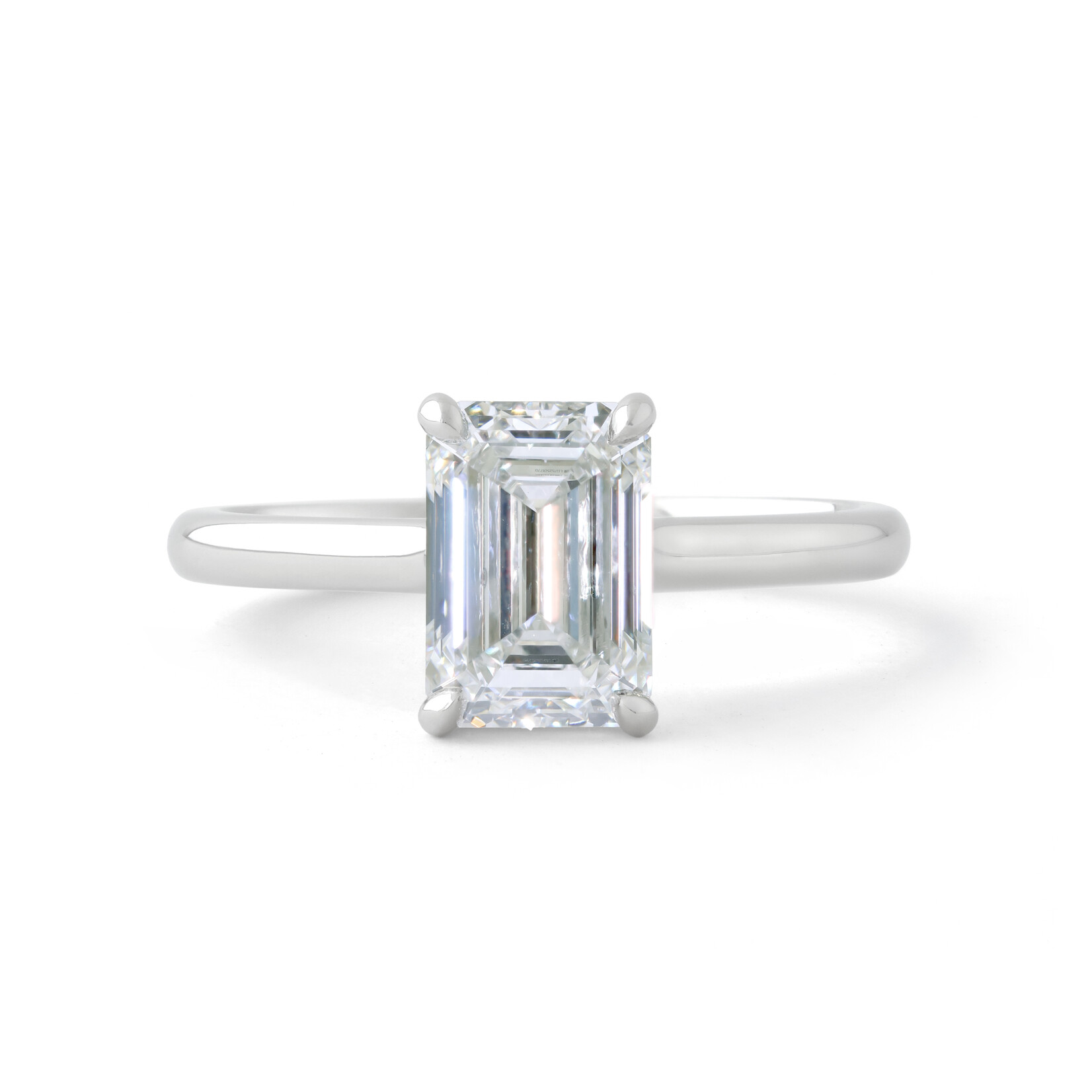 Baxter Moerman Abby Engagement Ring  with Emerald Cut Lab Diamond
