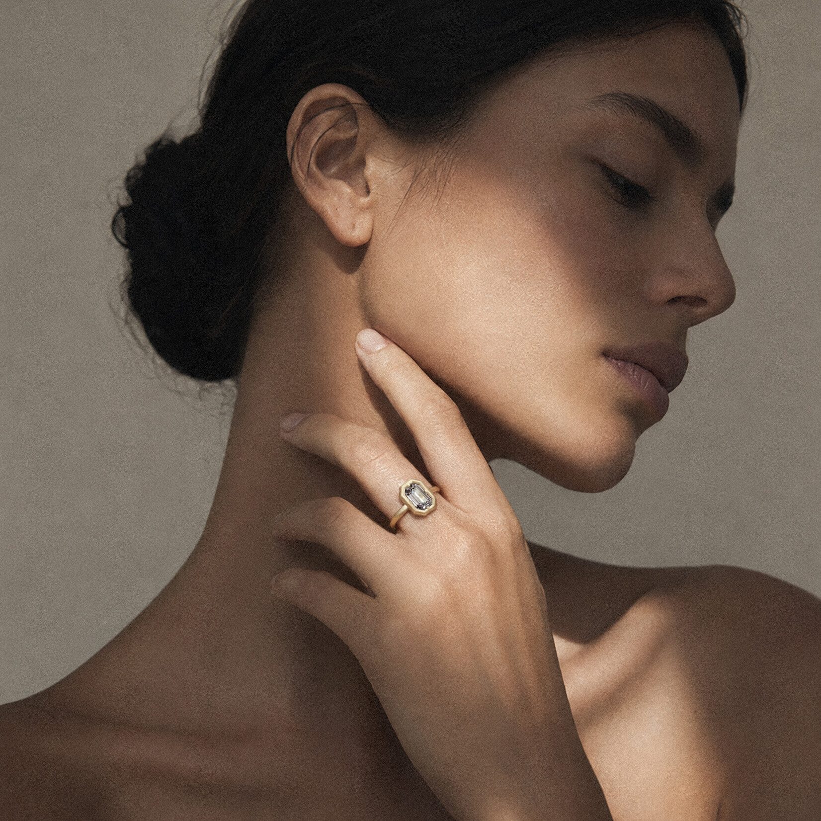 Baxter Moerman Anika Ring with Grey Spinel