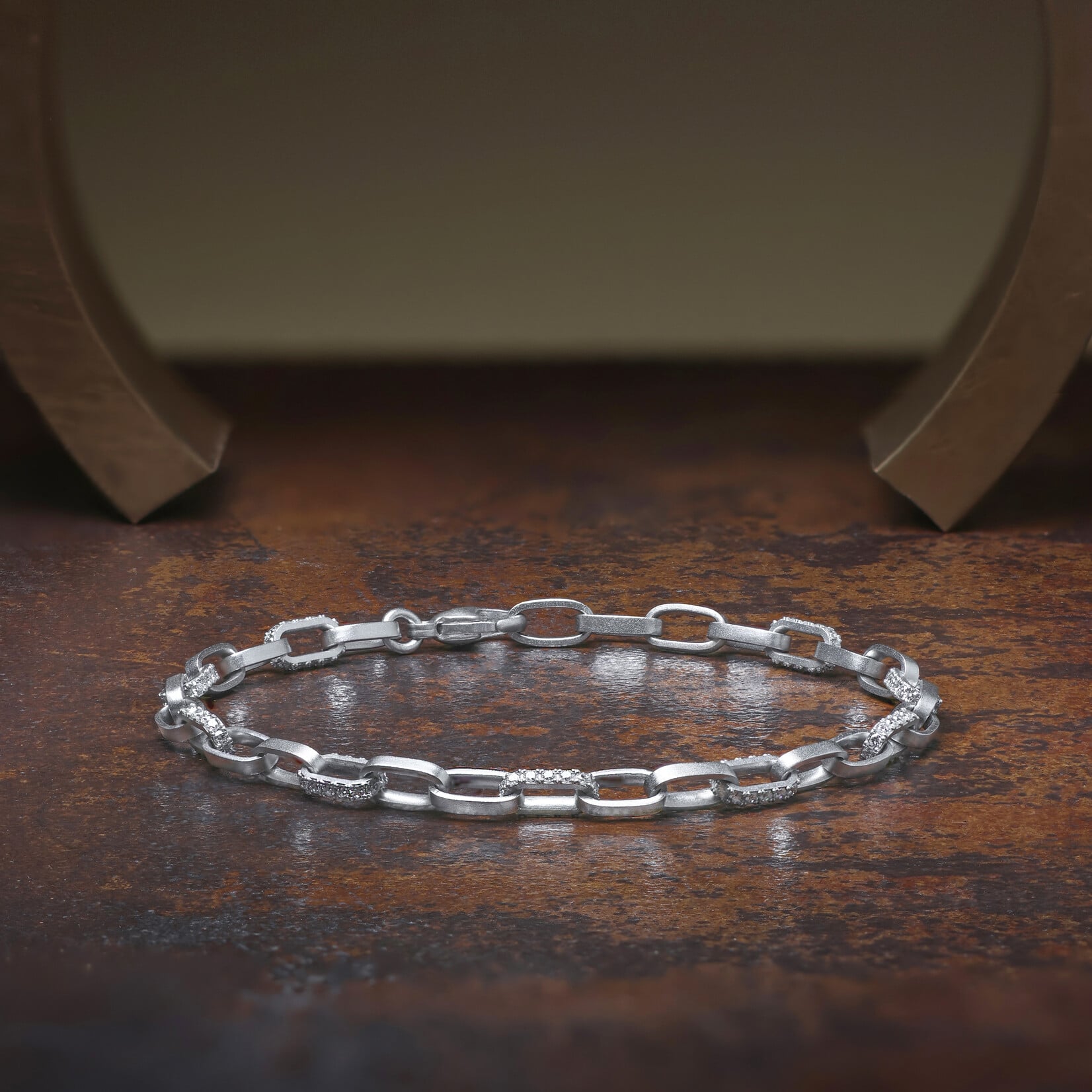 Baxter Moerman Roxy Diamond Link Bracelet in Platinum