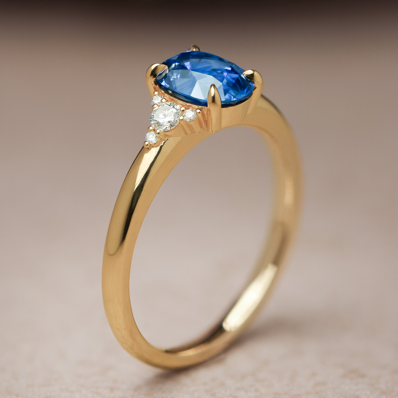 Baxter Moerman Maddie Ring with Blue Sapphire