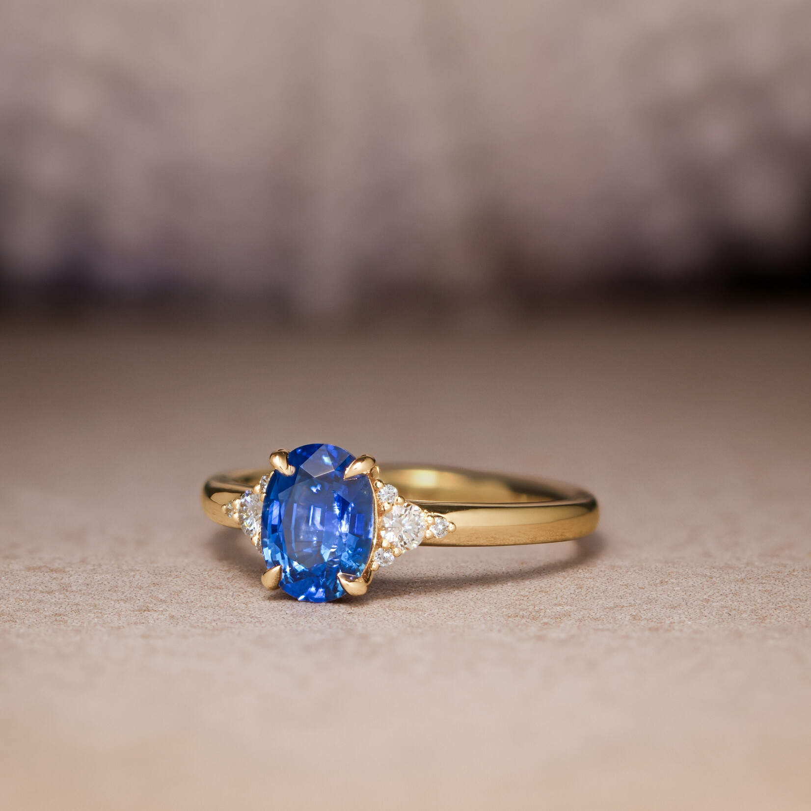 Baxter Moerman Maddie Ring with Blue Sapphire