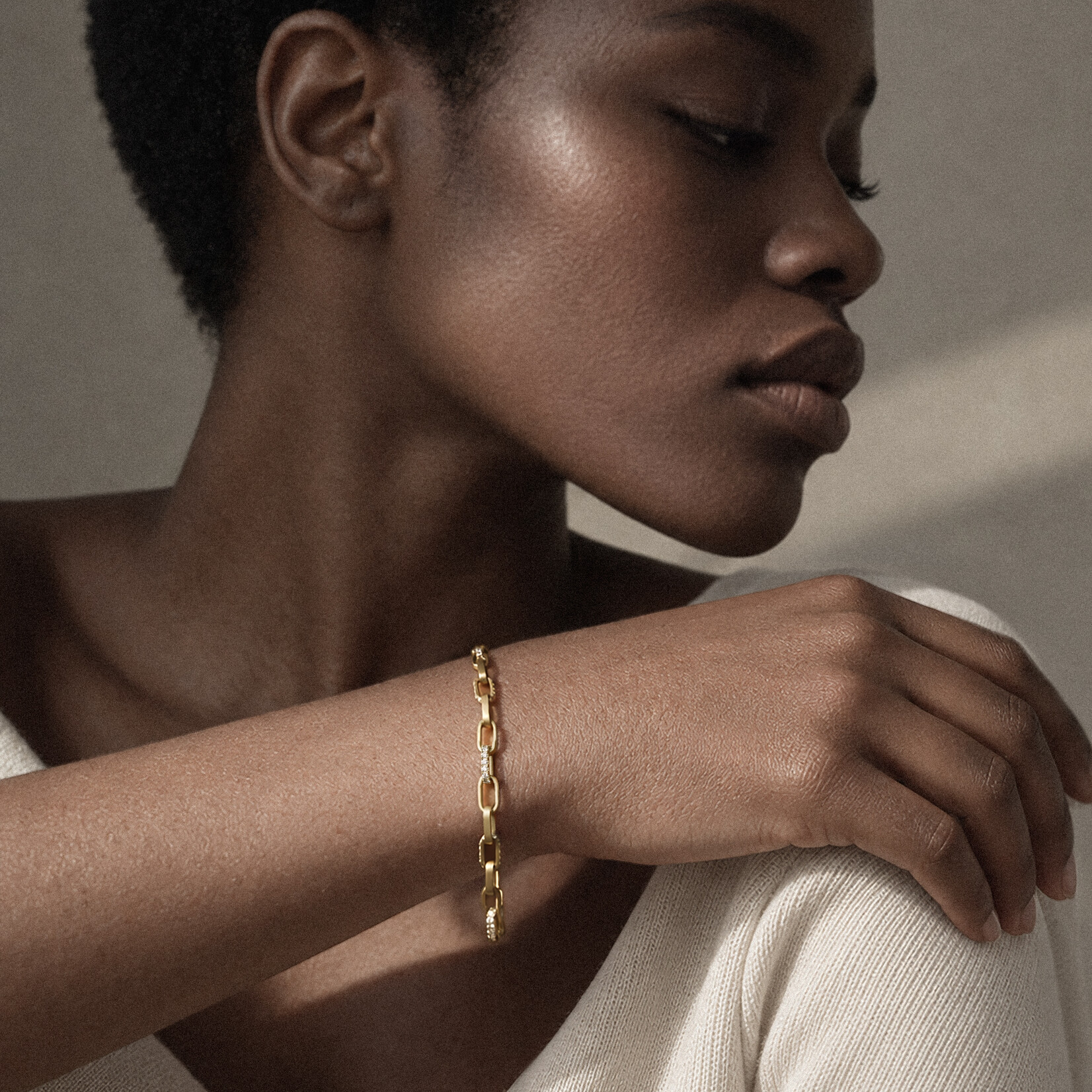 Baxter Moerman Roxy Diamond Link Bracelet in 18K Yellow Gold, 1.26ctw