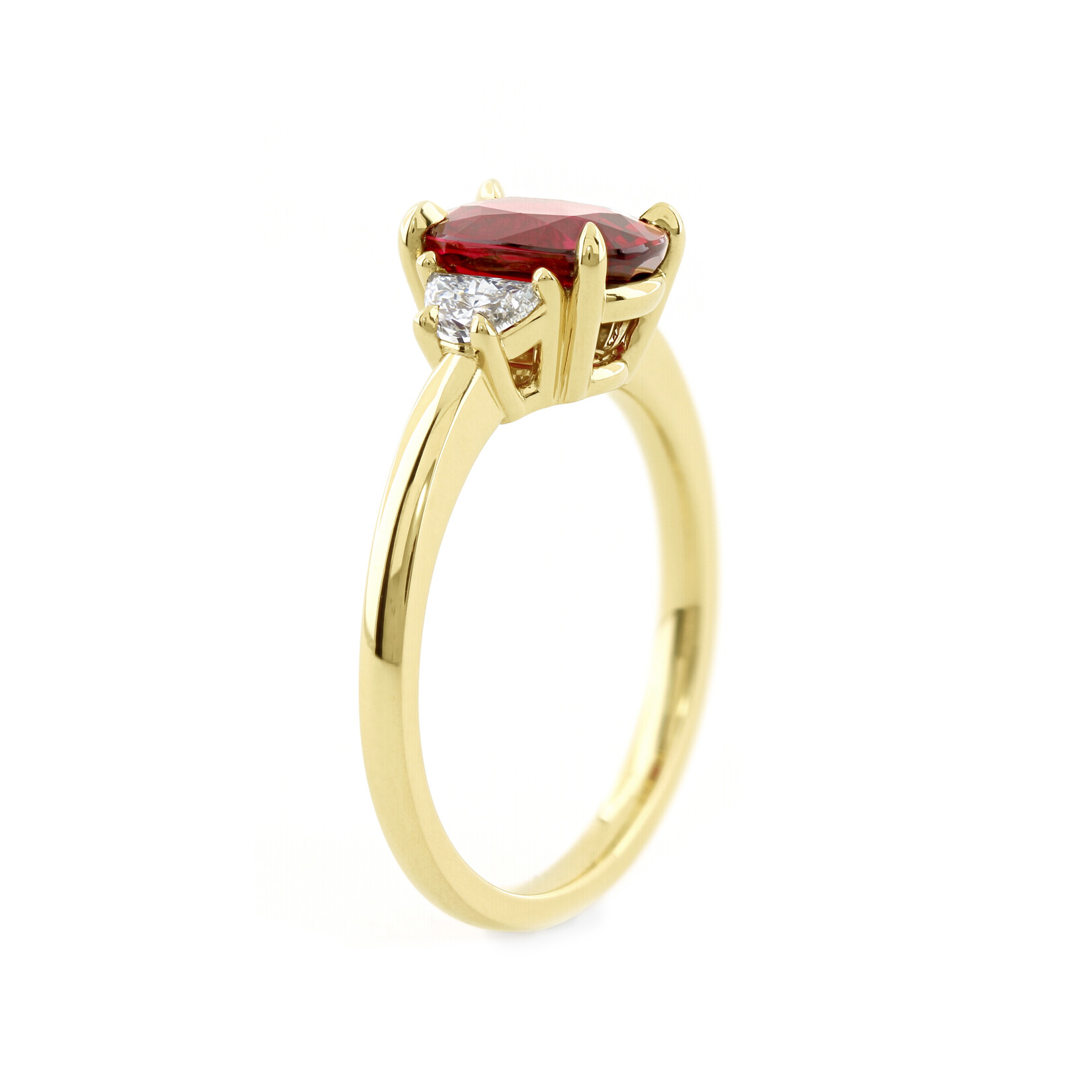 Baxter Moerman 2.10ct Mozambique Ruby Three-Stone Ring — Penelope