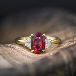 Baxter Moerman 2.10ct Mozambique Ruby Three-Stone Ring — Penelope