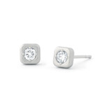 Baxter Moerman Button Stud Diamond Earrings, Platinum