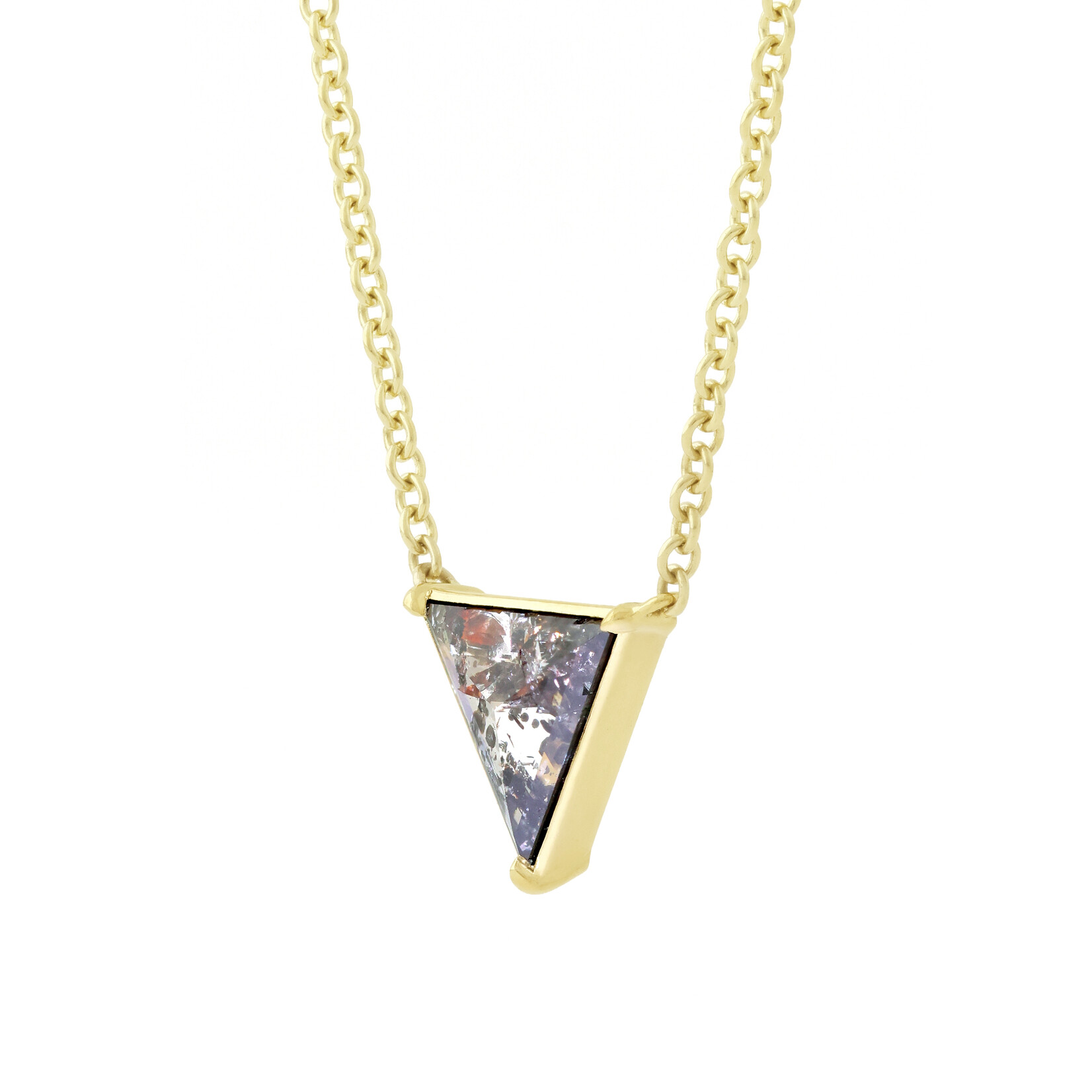 Baxter Moerman 1.30ct Salt & Pepper Triangle Rose Cut Diamond Necklace