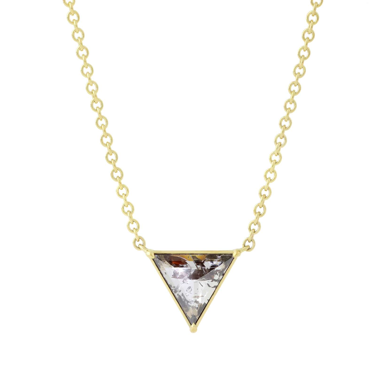 Baxter Moerman 1.30ct Salt & Pepper Triangle Rose Cut Diamond Necklace