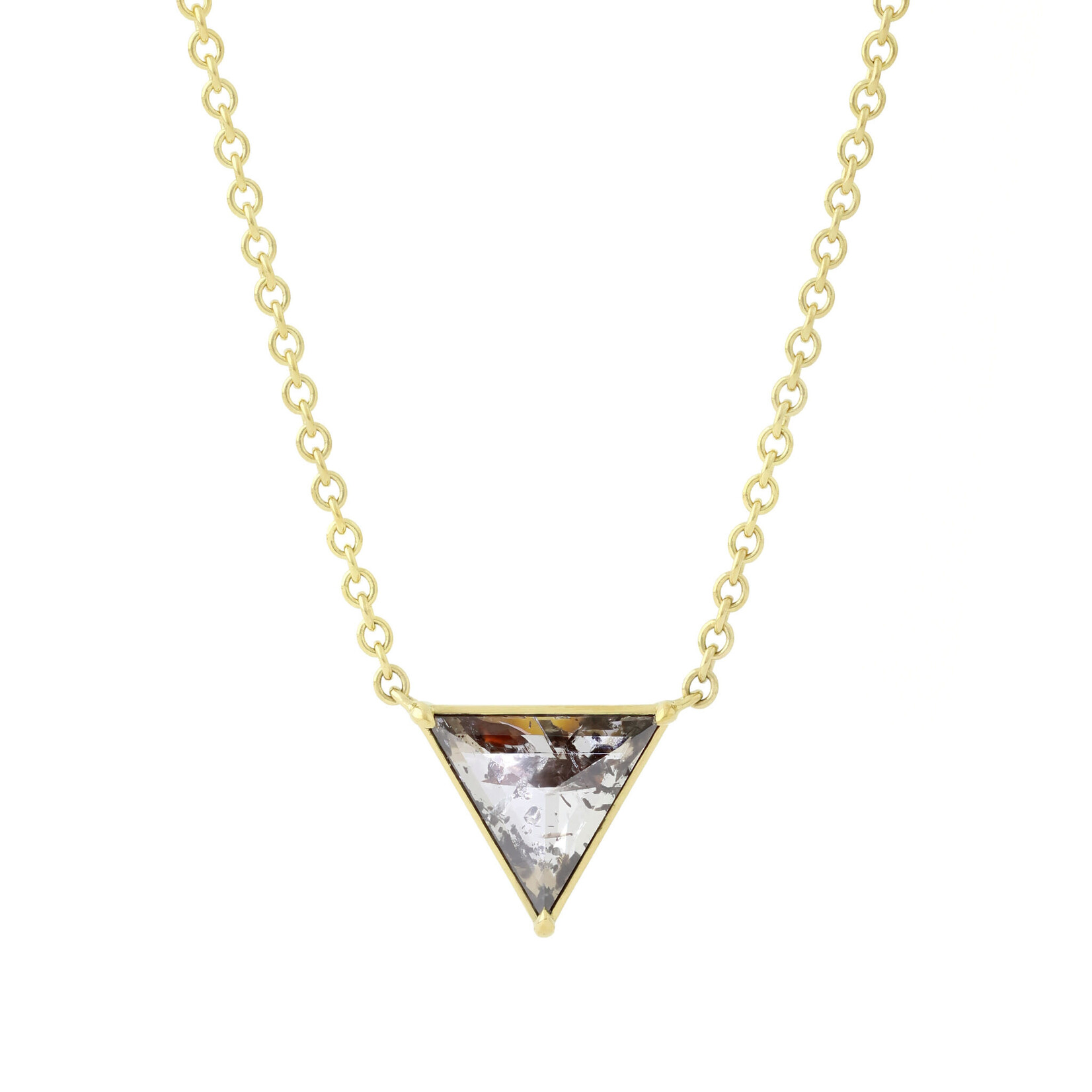 Baxter Moerman 1.30ct Salt & Pepper Triangle Rose Cut Diamond Necklace