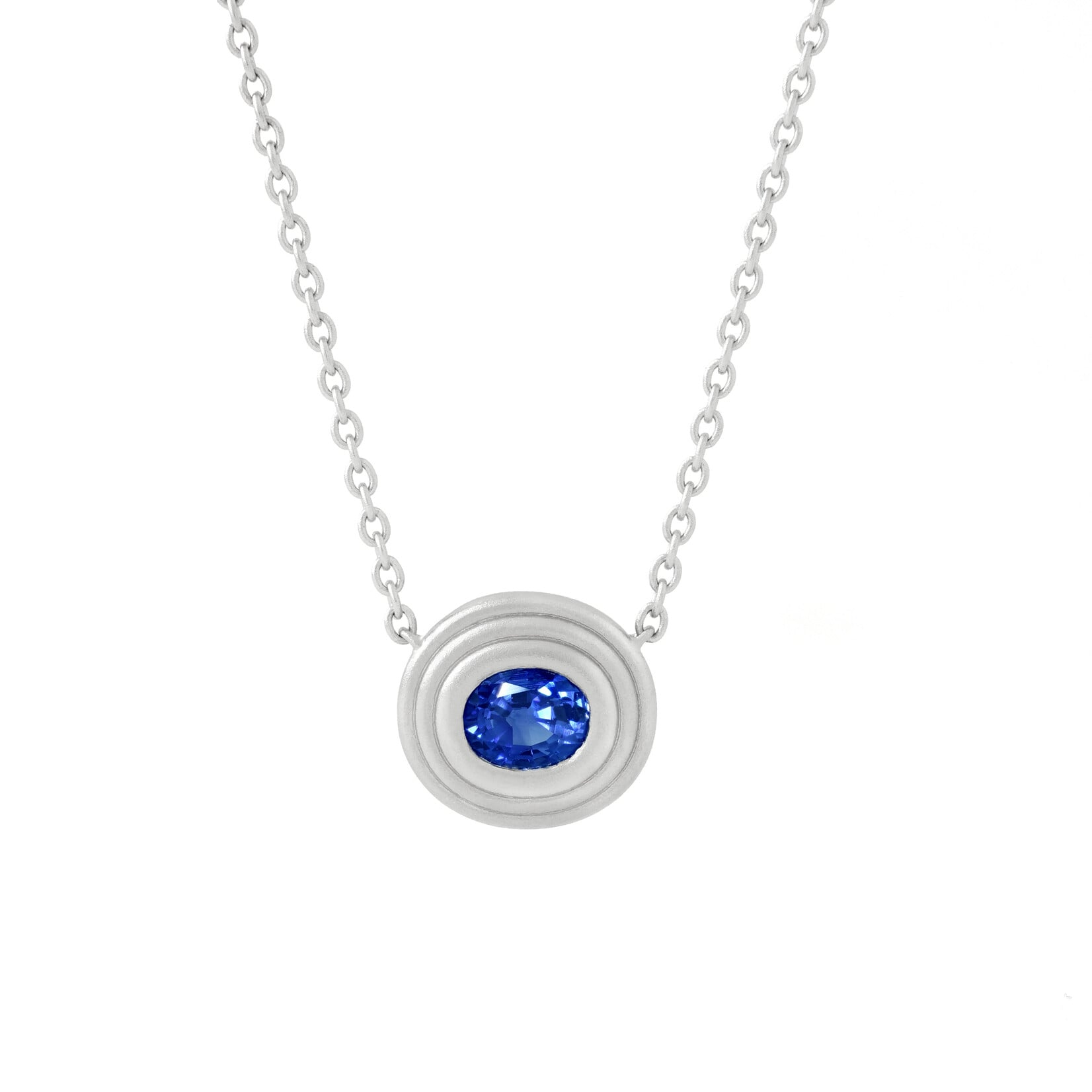 Baxter Moerman Ripple Necklace with .66ct Ceylon Blue Sapphire