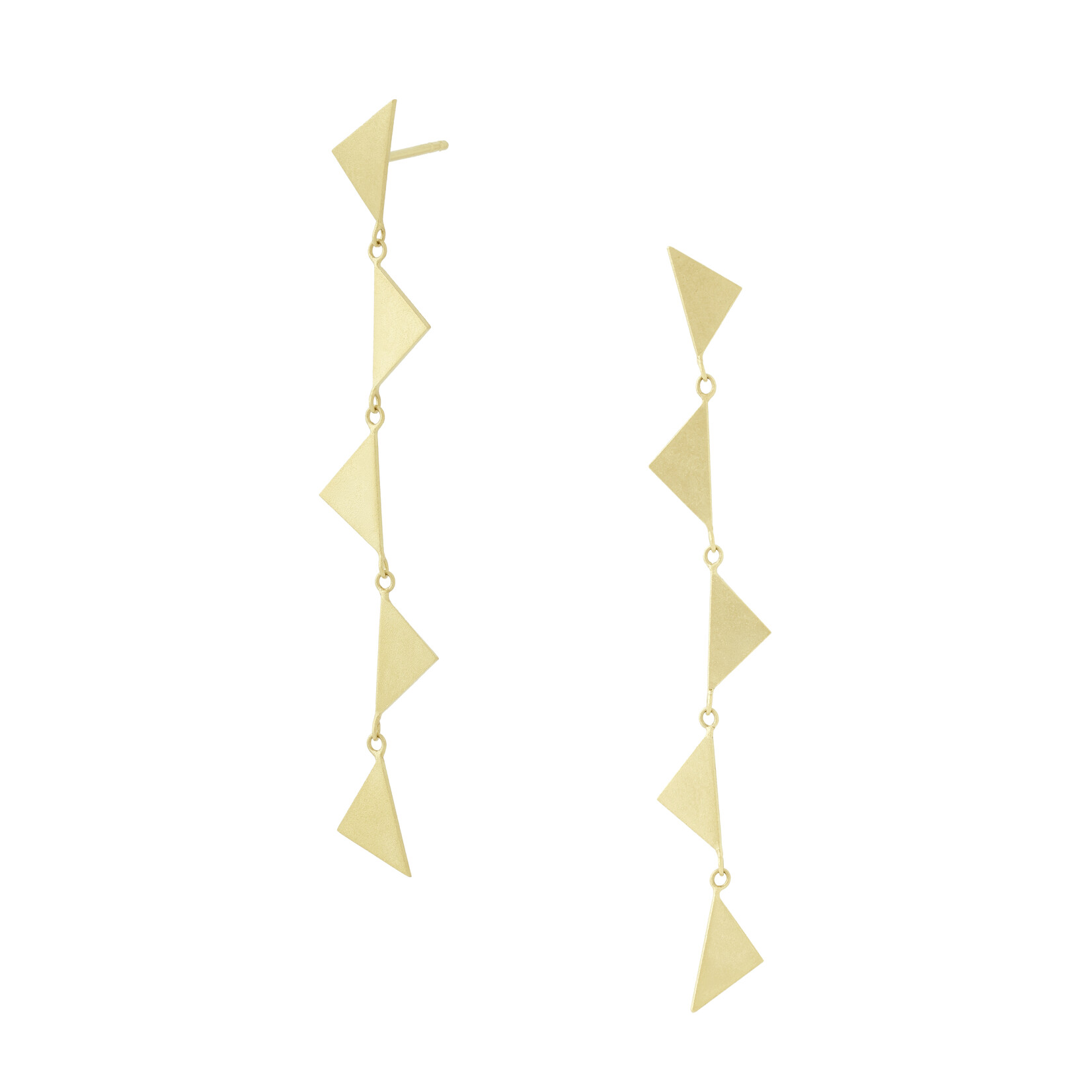 Baxter Moerman Angular Drop Earrings 18K Yellow