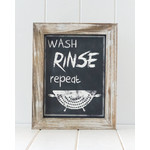 Wash Rinse Repeat - Timber Quote Sign