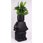 Block Man Planter Black