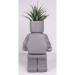 Block Man Planter Grey