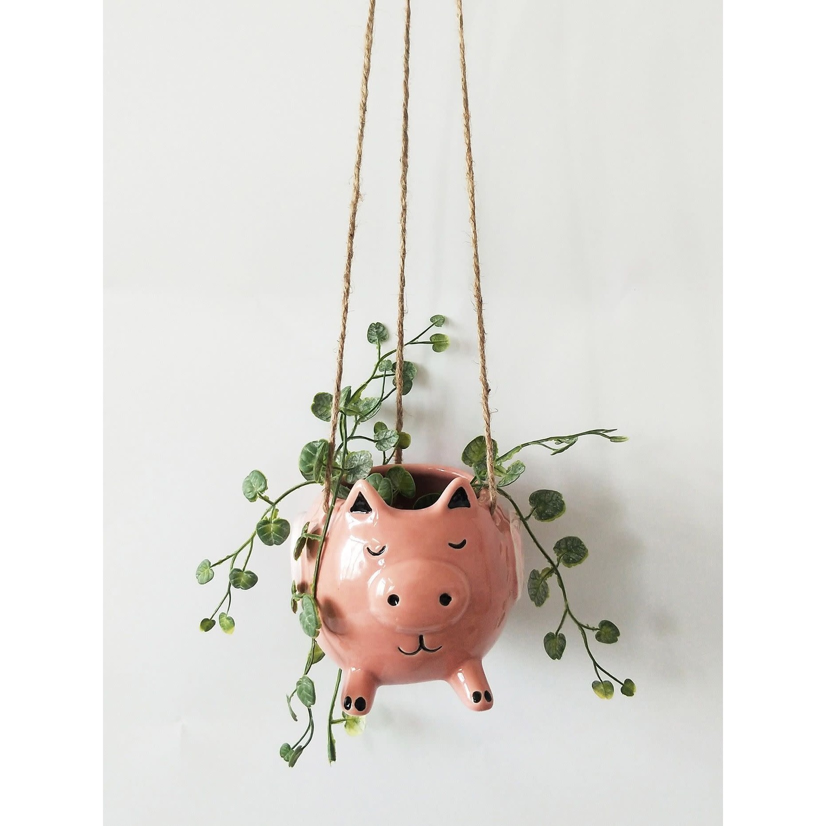 Flying Pig Hanging Planter Pink