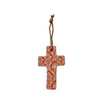 Hanging Cross Baroque Coral