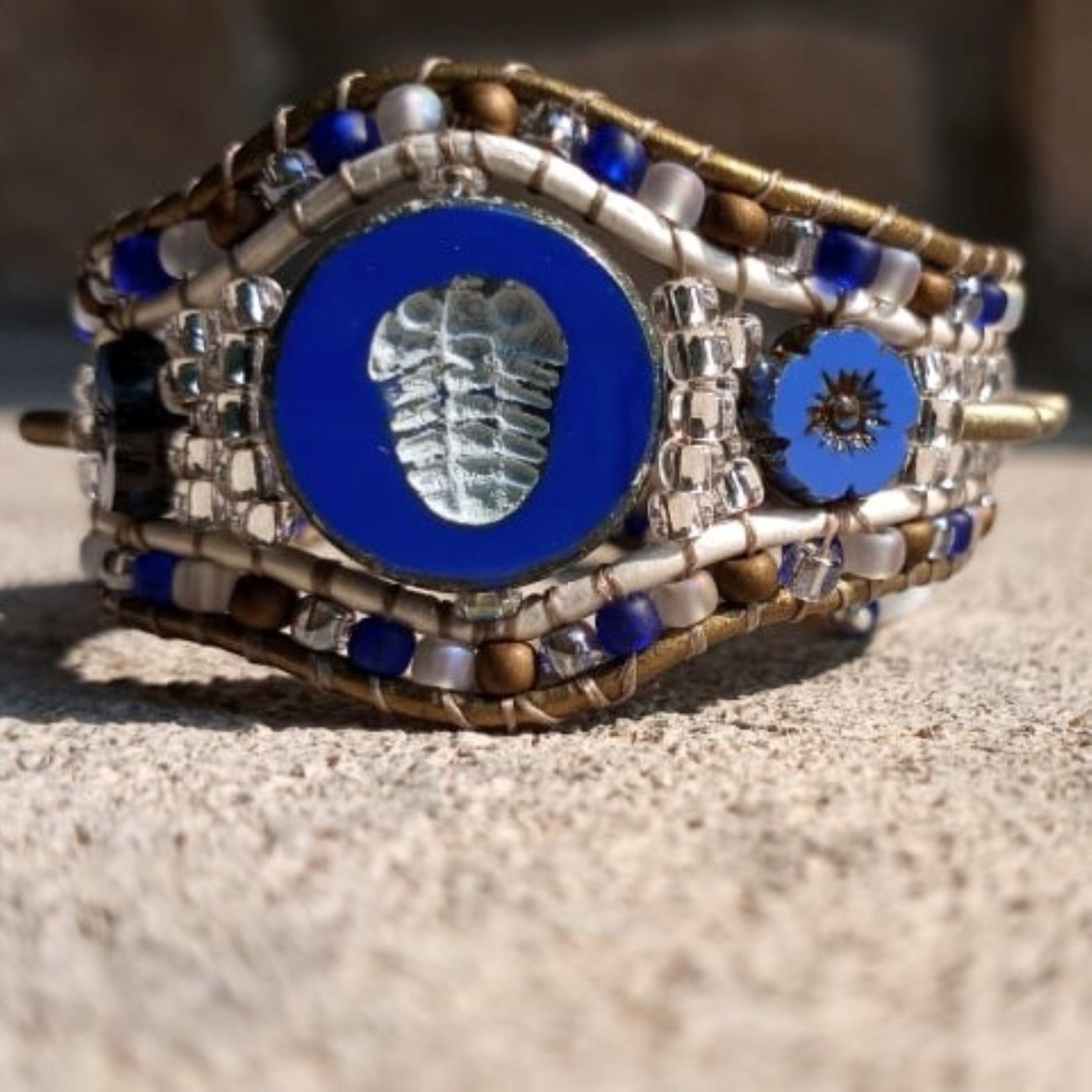 Trilobite Cobalt & Olive Bracelet