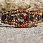 Hibiscus Rusty Olive Bracelet