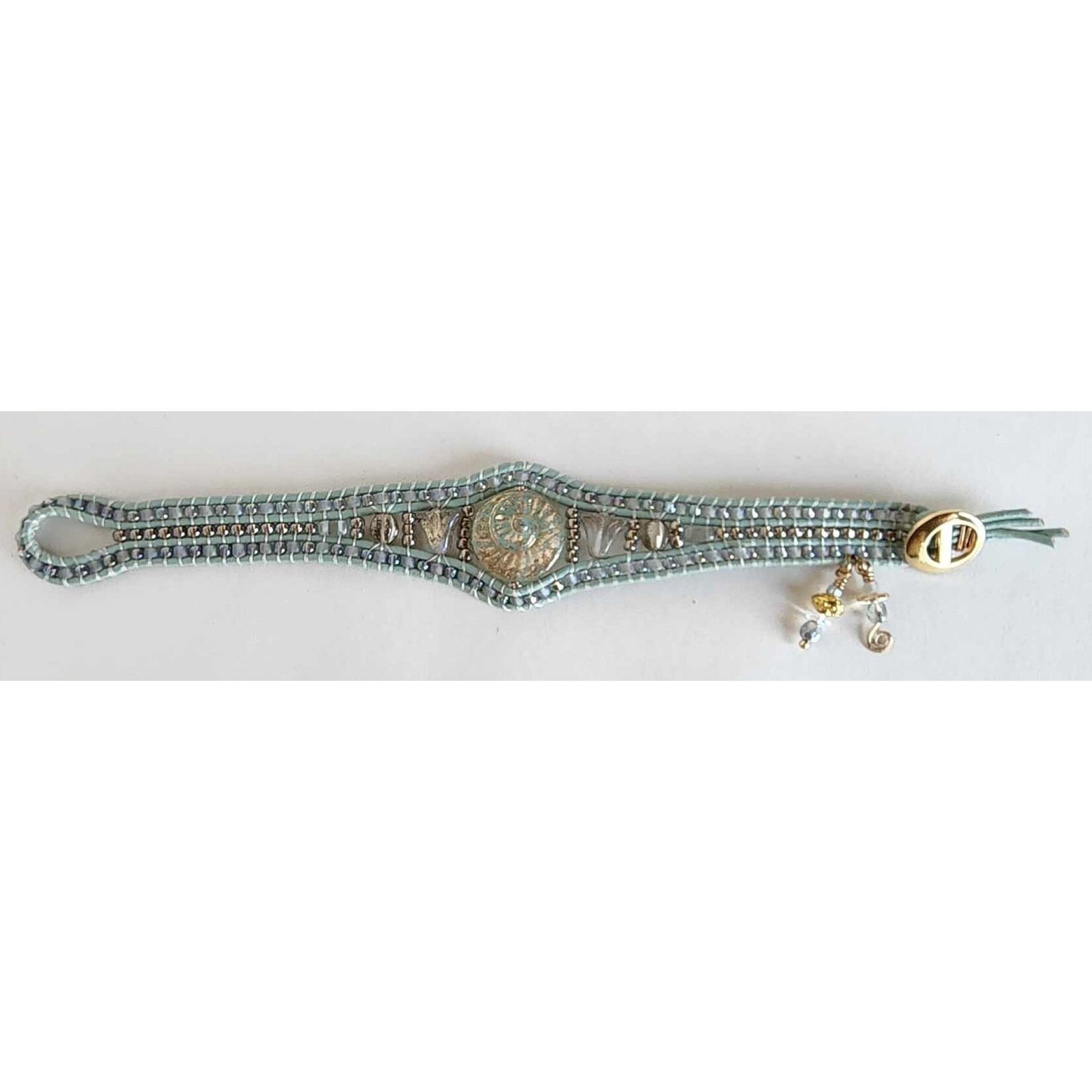 Ammonite Golden Aqua Bracelet