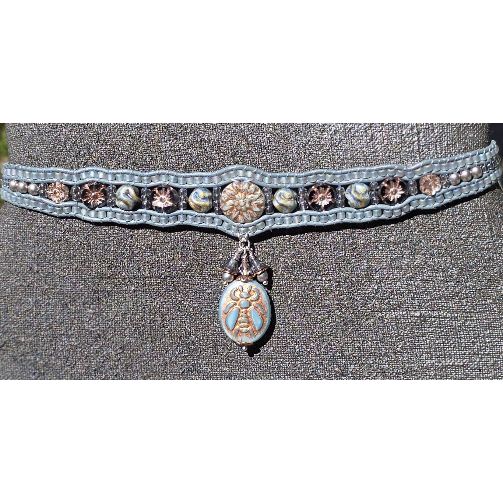 Slate Grey Bee Choker