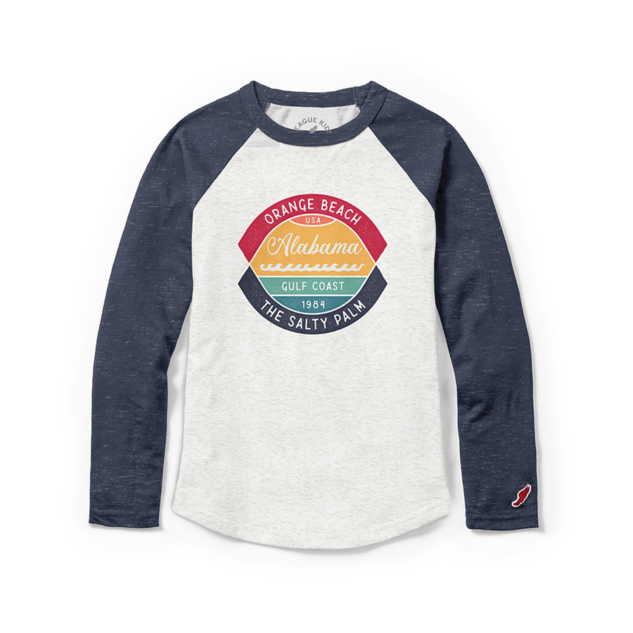 Youth Colorful Baseball Tee The Salty Palm