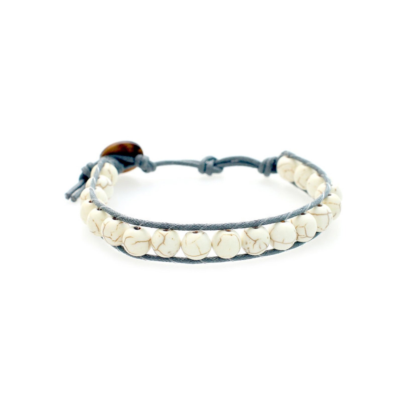 Lotus and Luna Men's Beaded Bracelet