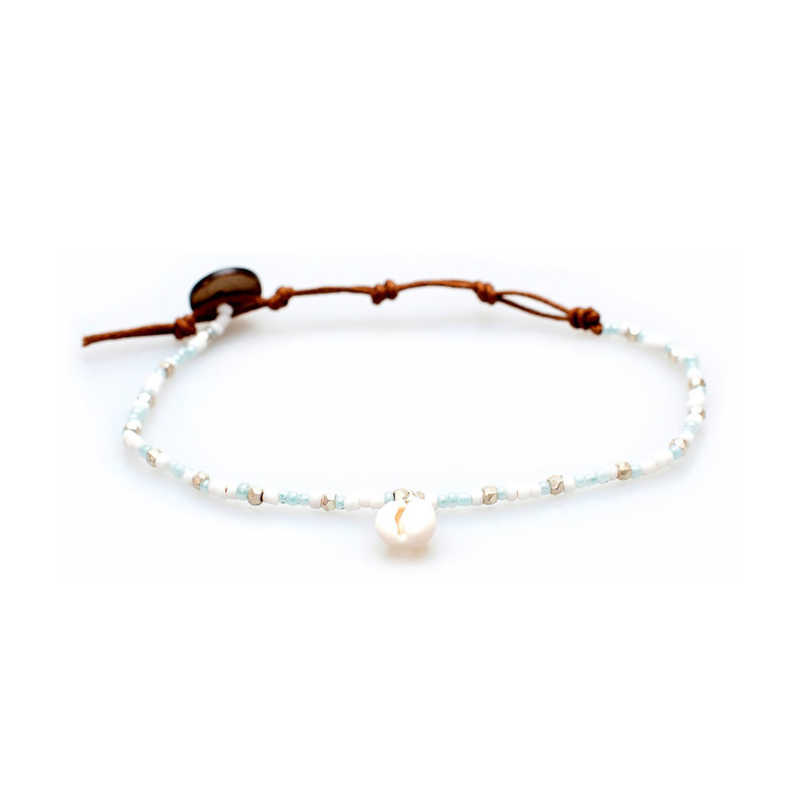 Lotus and Luna Beaded Anklet