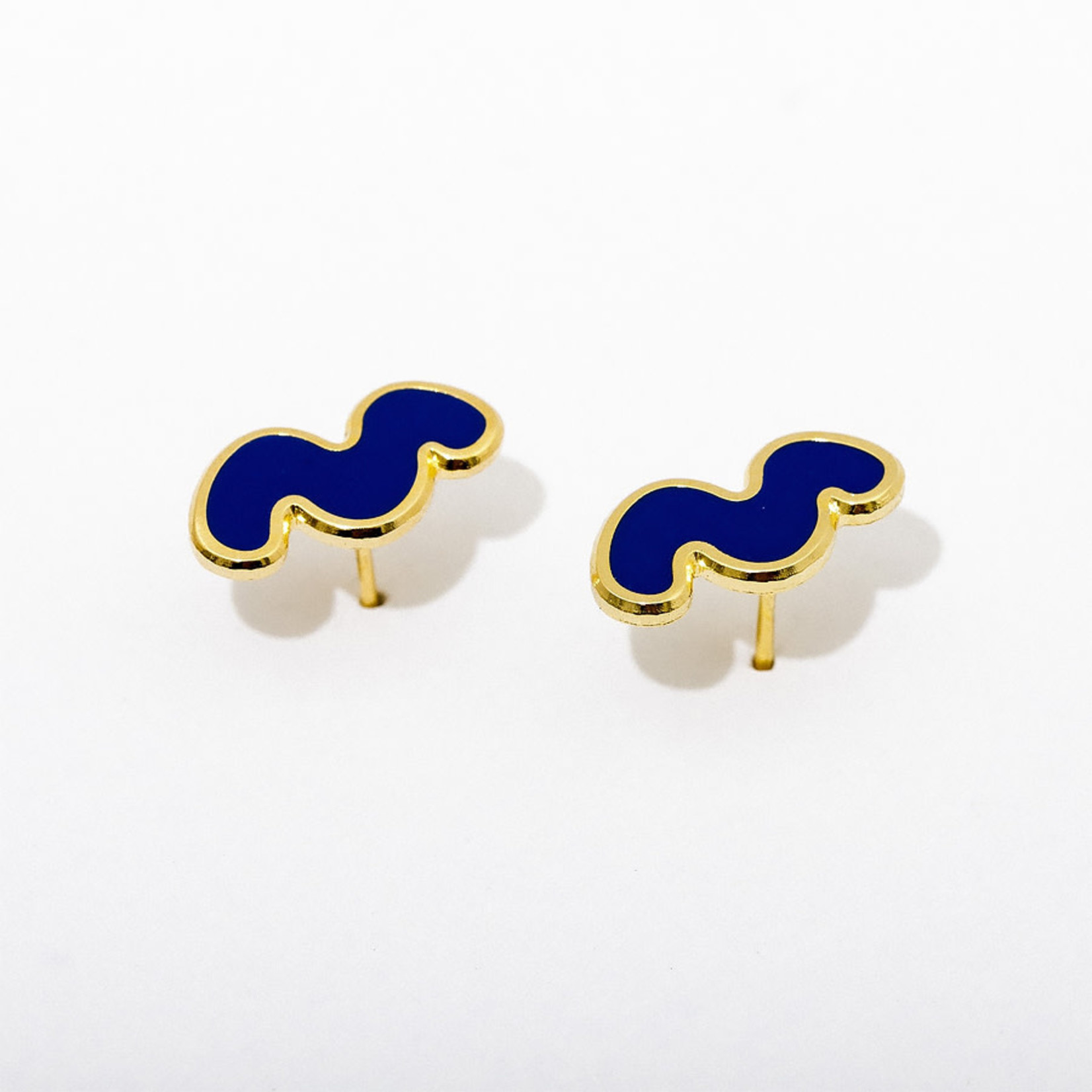 Larissa Loden Blue Squiggle Post Earrings