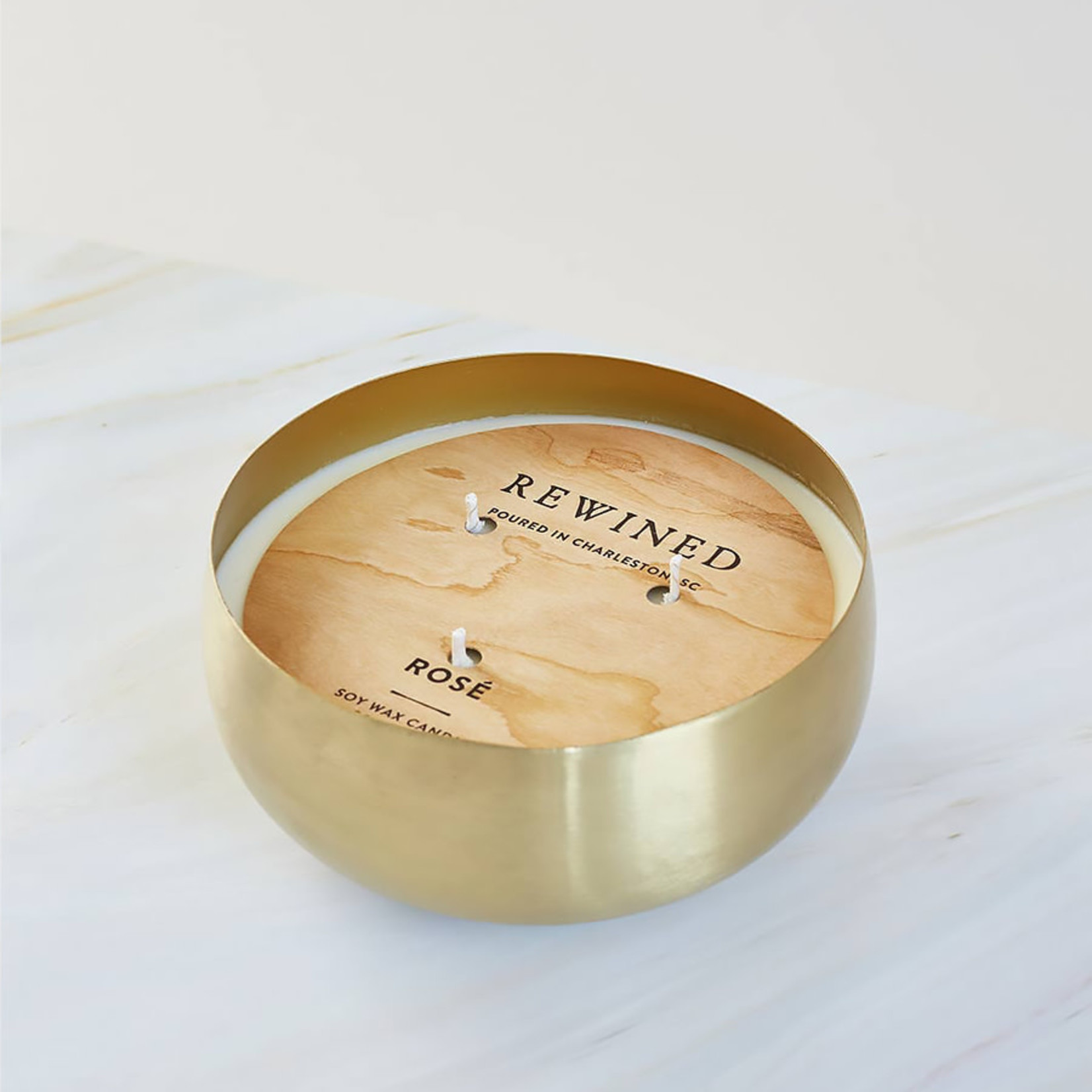 Rewined Gold Bowl Candle