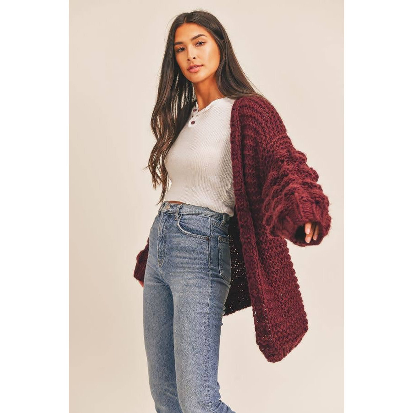 Sage The Label Mina Cable Cardigan