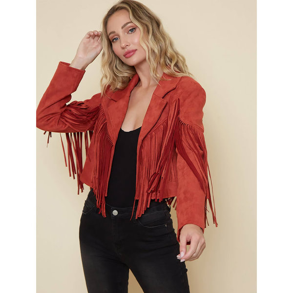 saints and hearts fringe jacket