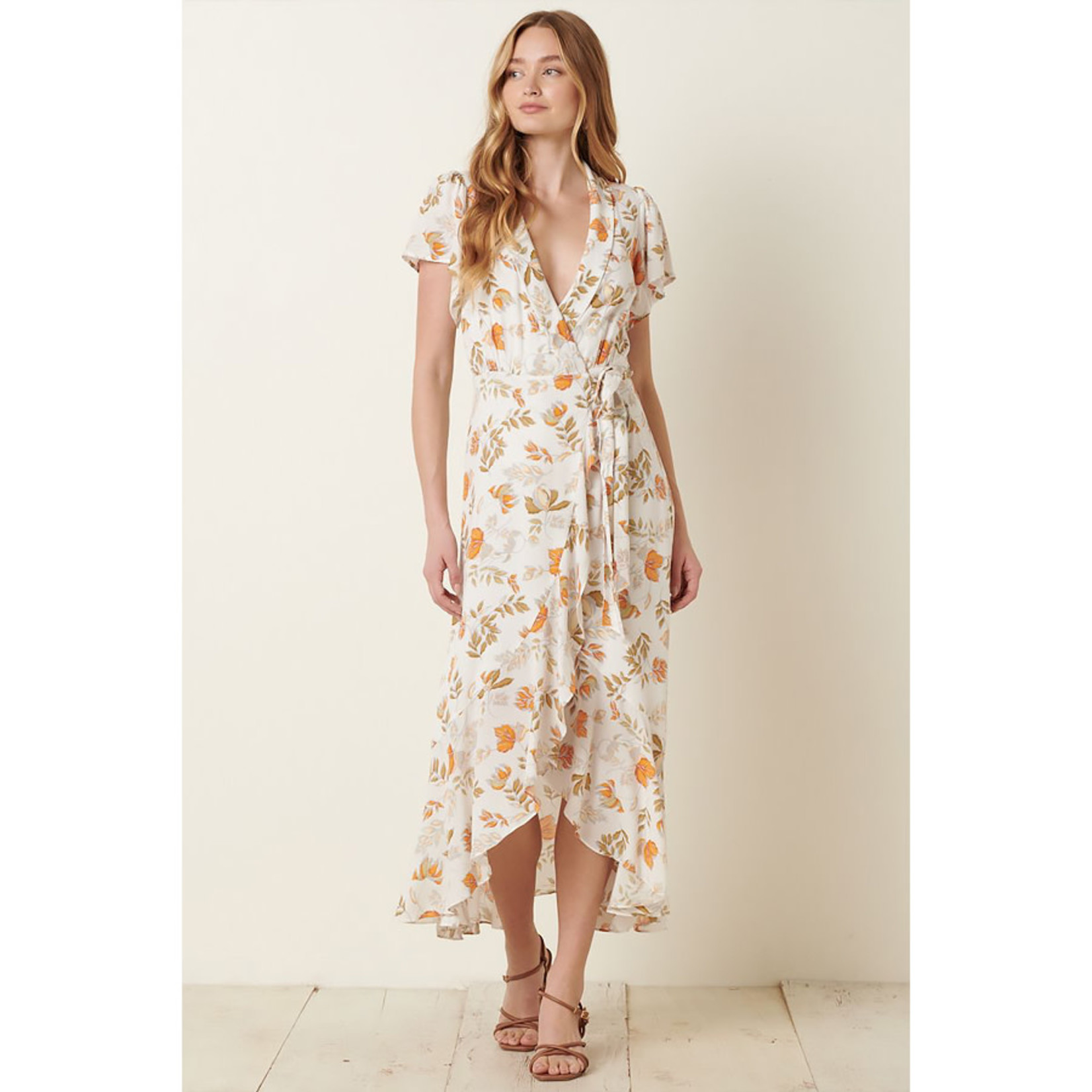 Mittoshop Flowers in Your Hair Maxi Wrap Dress