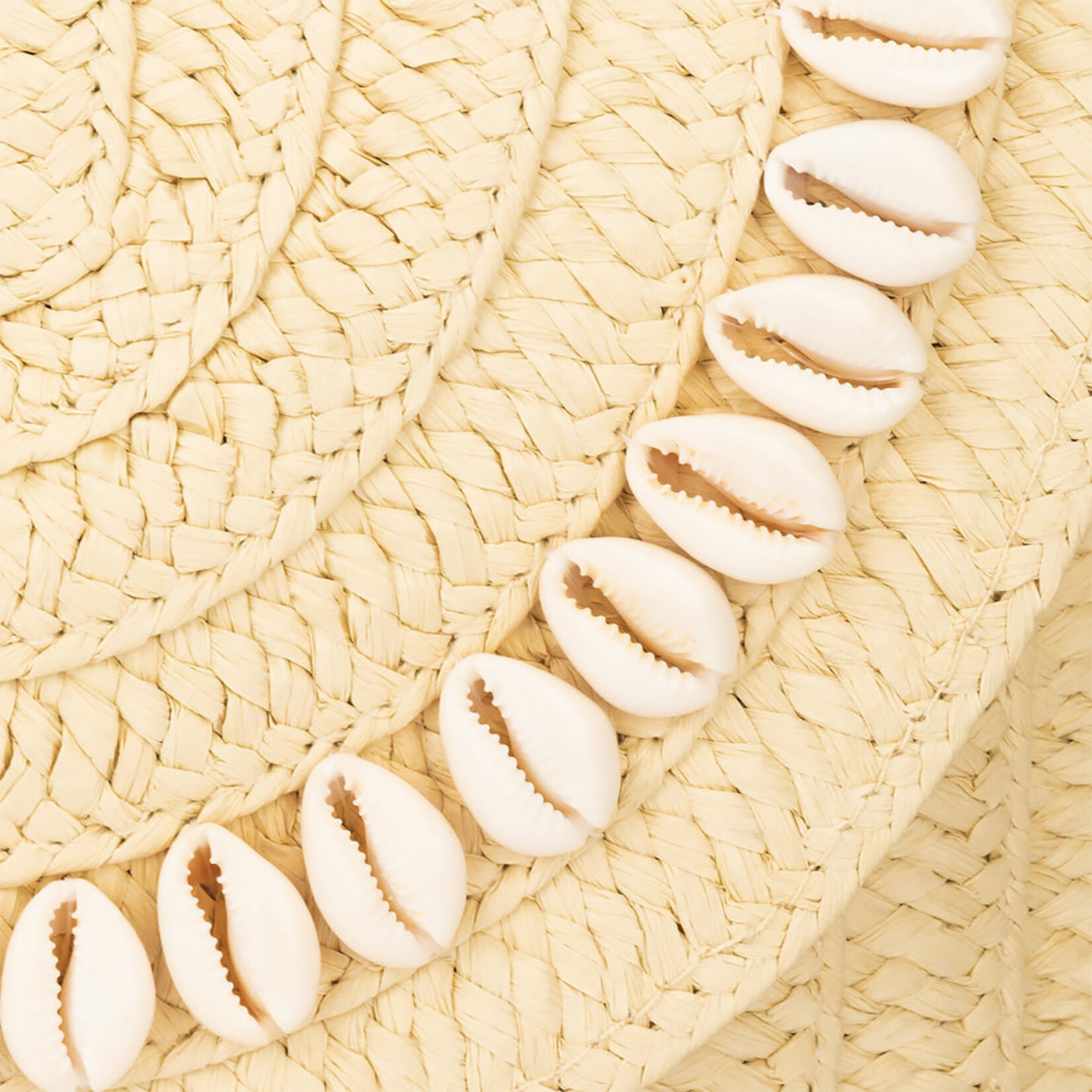 San Diego Hat Company Sunny Braided Cowrie Shell Clutch