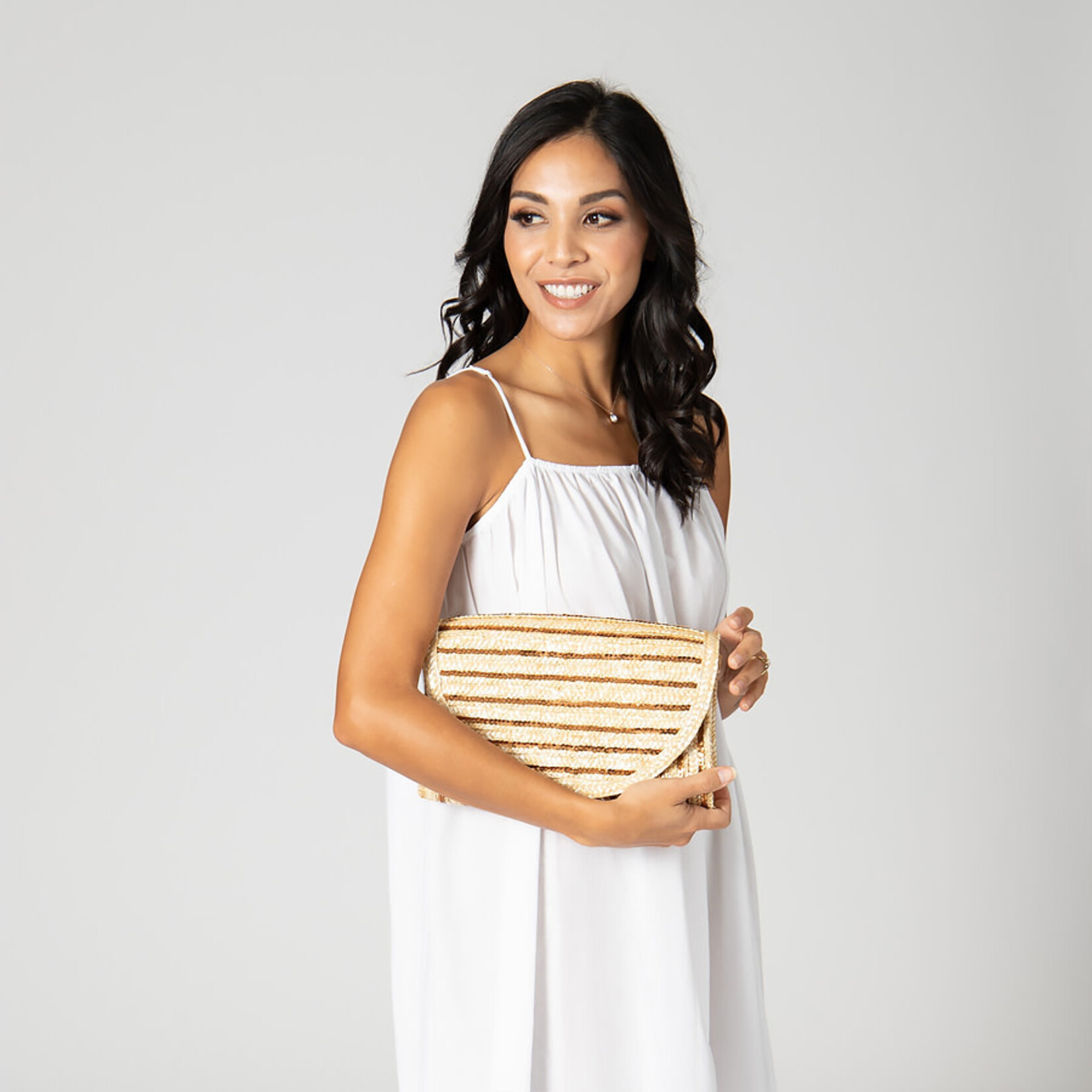 San Diego Hat Company Goldie Woven Clutch