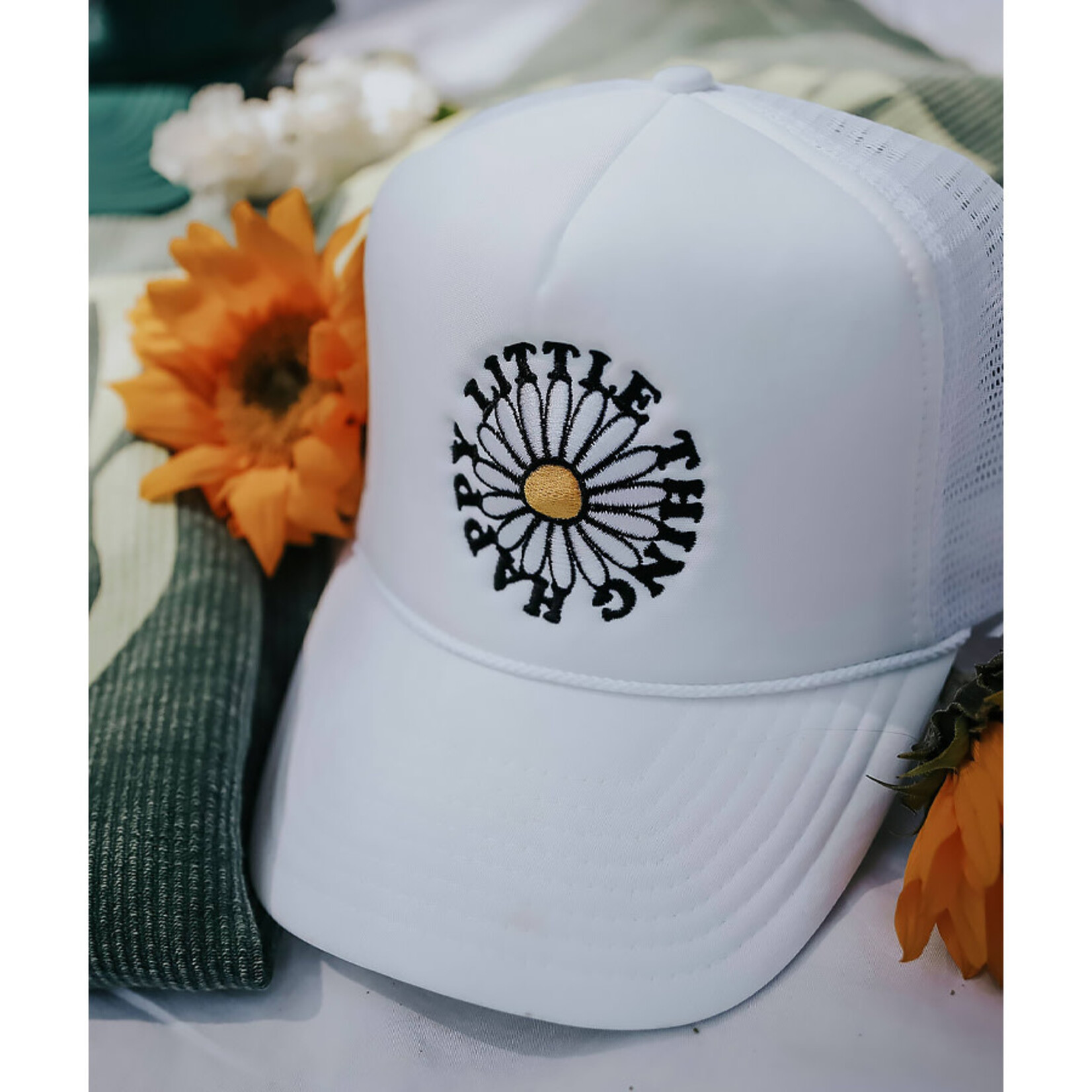 FRIDAY + SATURDAY Happy Little Things Trucker Hat