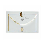 Lotus and Luna Half Tube Bead & Gold Chain Necklace