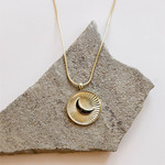 JaxKelly Crescent Moon Coin Necklace
