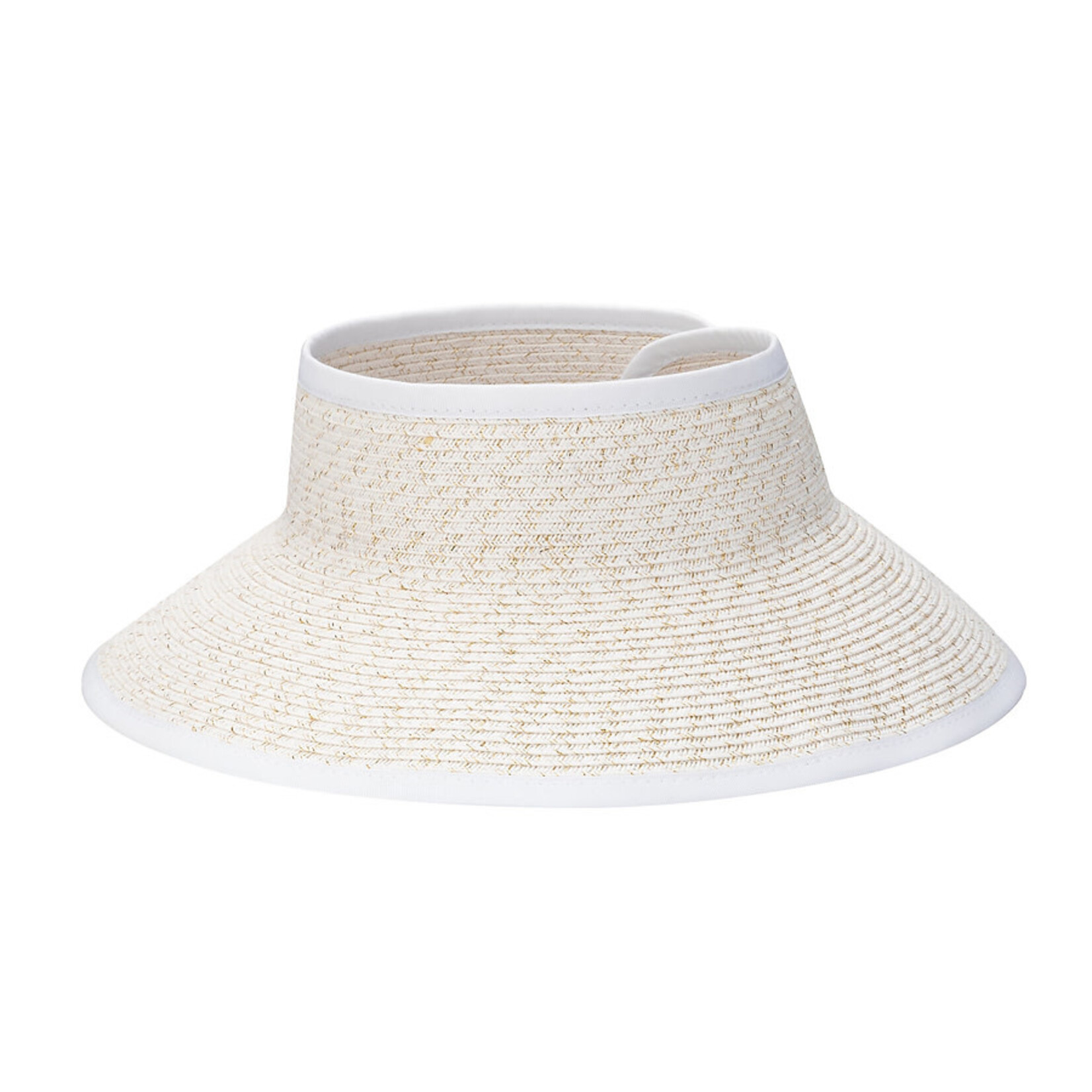 San Diego Hat Company Shimmer Ultrabraid Roll Up Visor