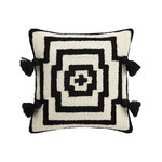 Peking Handicraft Hypnotic Black Tassels Hook Pillow