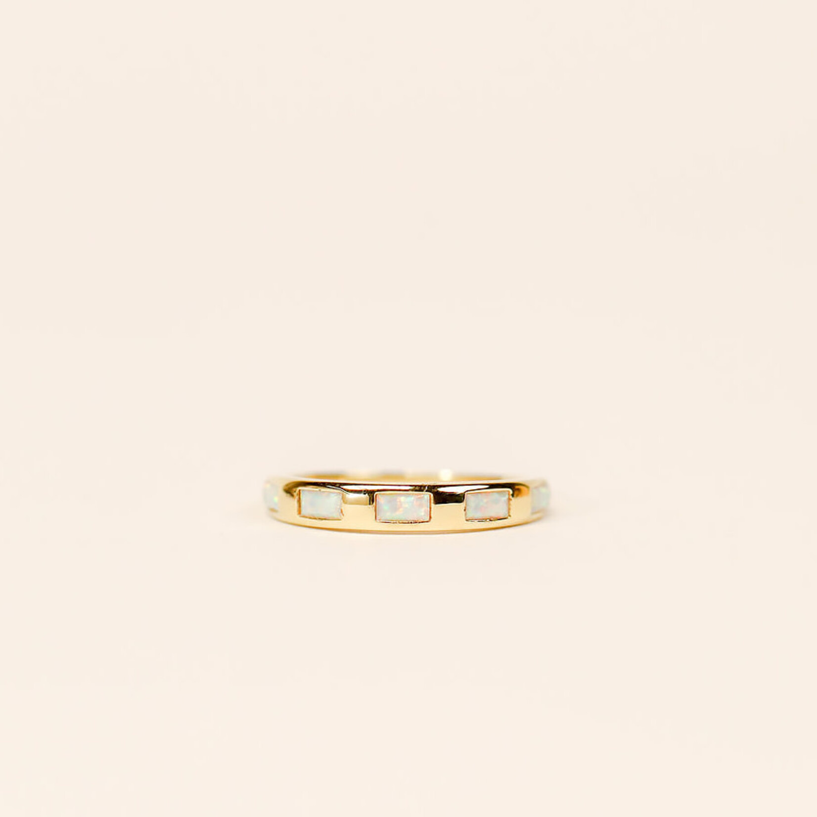 JaxKelly Opal Inset Baguette Ring