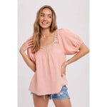 Bluivy Sweet Melody Crochet Trim Blouse