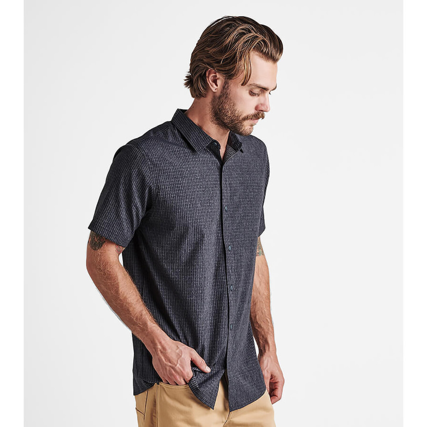 Roark Bless Up Breathable Button Down - Black 2