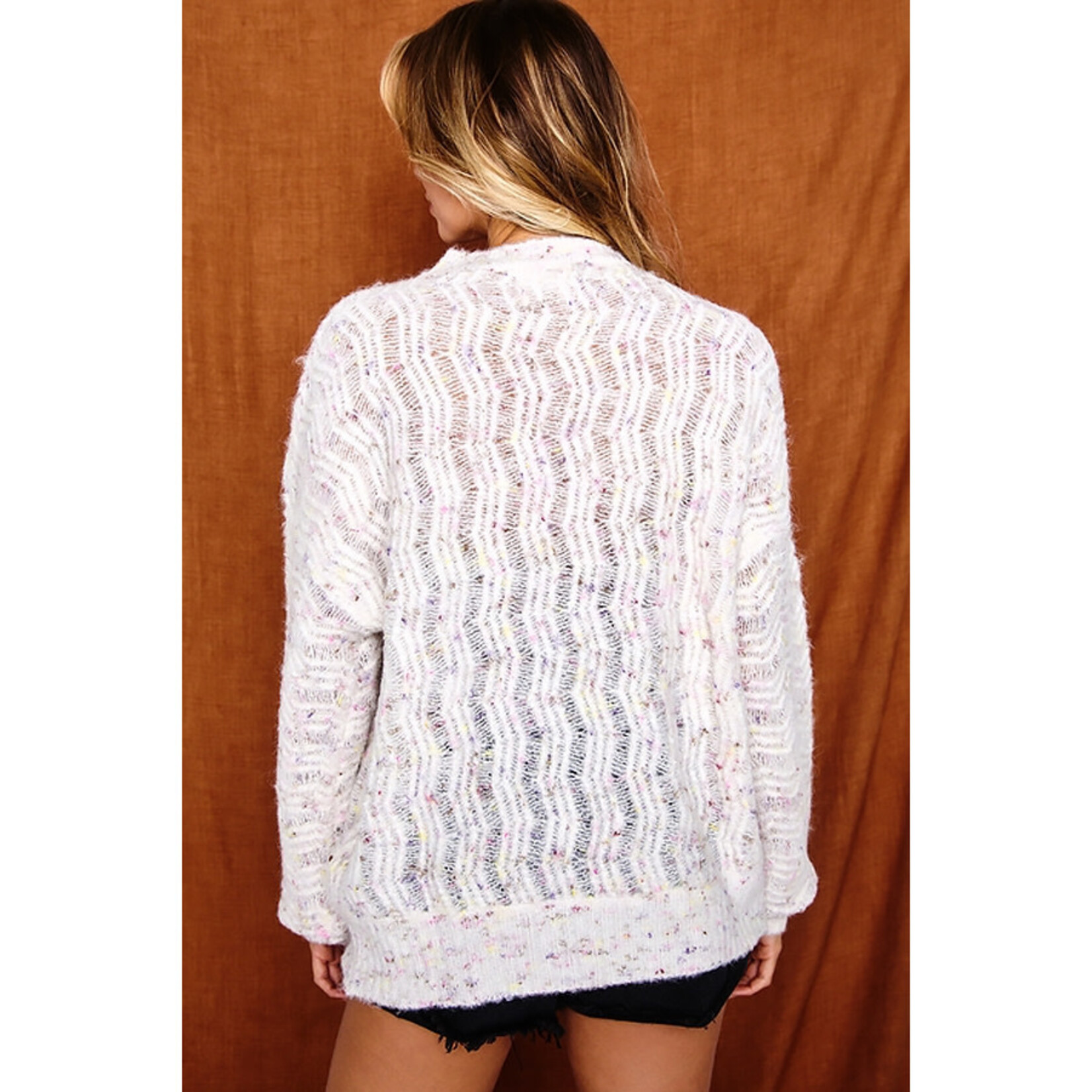 Ces Femme All the Feels Rainbow Speckled Sweater