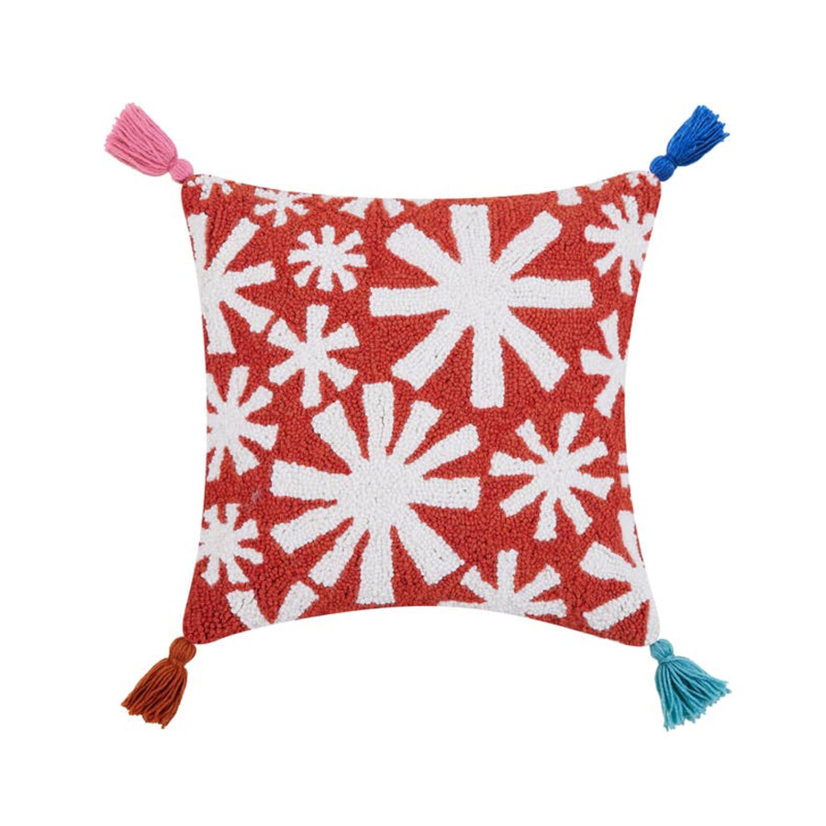 Peking Handicraft Snowflake Tassels Hook Pillow