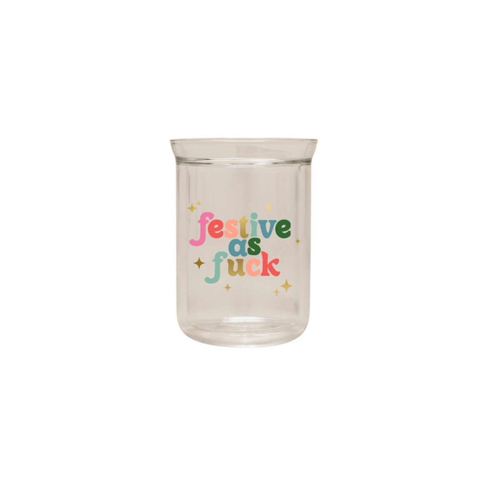Talking Out of Turn Holiday Double Walled Glass Tumbler