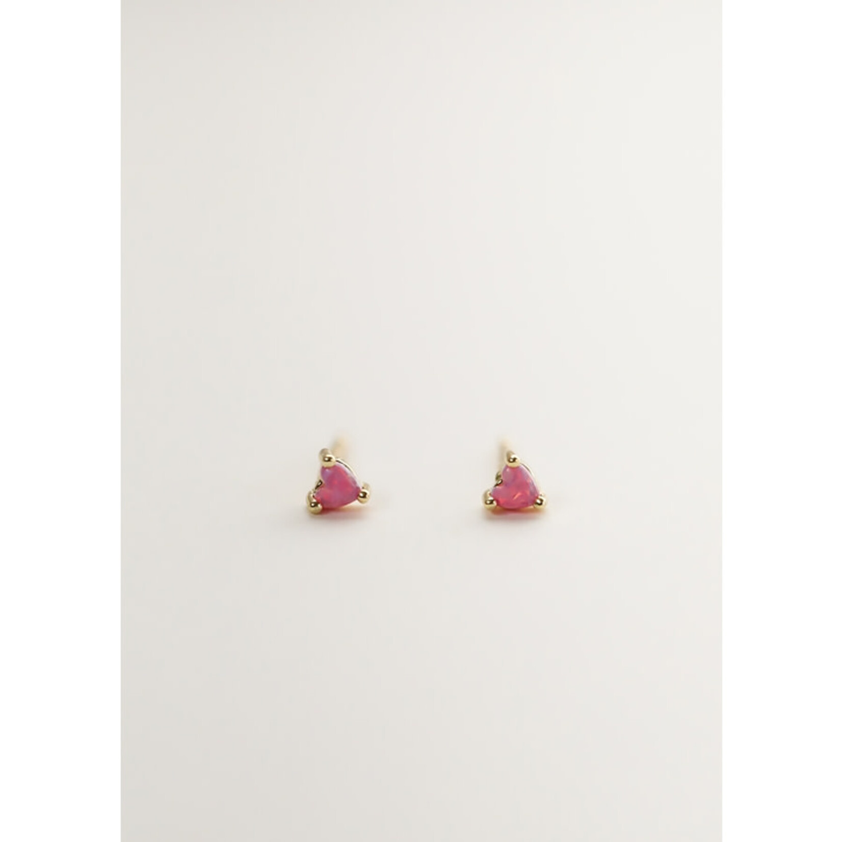 JaxKelly Tiny Opal Heart Earrings