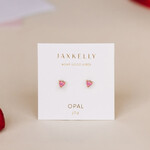 JaxKelly Tiny Opal Heart Earrings